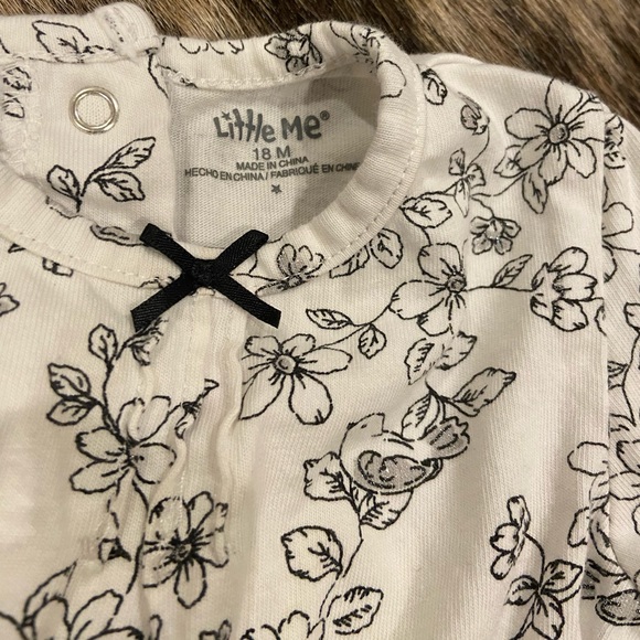 Little me Cotton shirt with bird and floral print - Picture 2 of 4